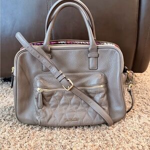 Vera Bradley Brown Leather Laptop Bag